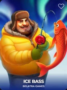 Lovec rybář s rybou na háčku, hra Ice Bass od Belatra Games