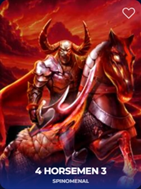 4 Horsemen 3 Spinomenal slot hra s démonem na koni v ohnivém prostředí